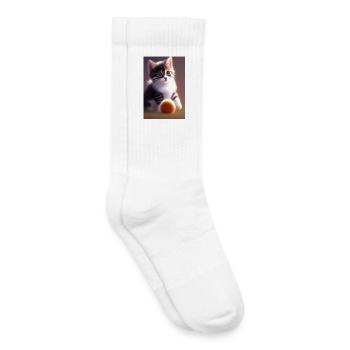 Baby Cat - Kids Tennis Socks - white - Right