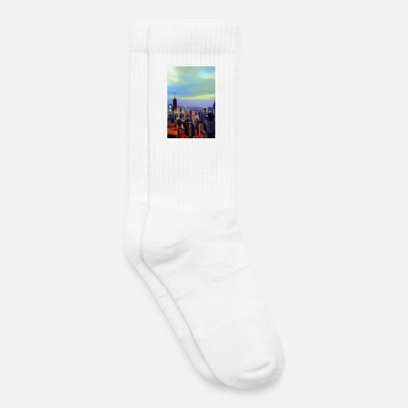 New York City Skyline - Kinder Tennissocken - Weiß