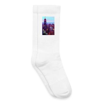 New York City Skyline - Kids Tennis Socks - white - Right