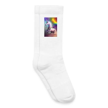Unicorn - Kids Tennis Socks - white - Right