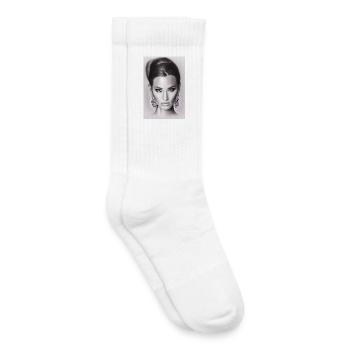 Woman with earring - Kids Tennis Socks - white - Right
