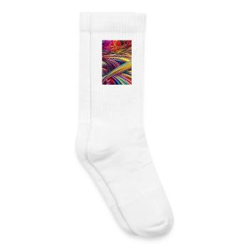 Abstrakte Kunst - Kinder Tennissocken - Weiß - Rechts