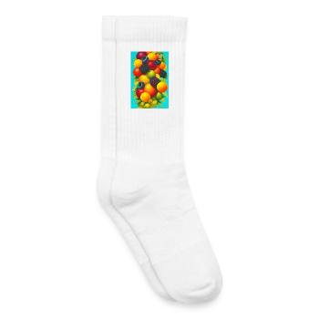 Fruit - Chaussettes de tennis bio enfant - blanc - Droite