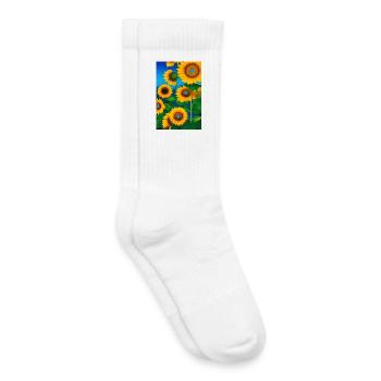 Sunflowers - Kids Tennis Socks - white - Right