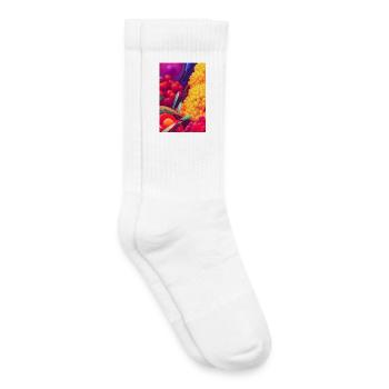 Fruit - Chaussettes de tennis bio enfant - blanc - Droite