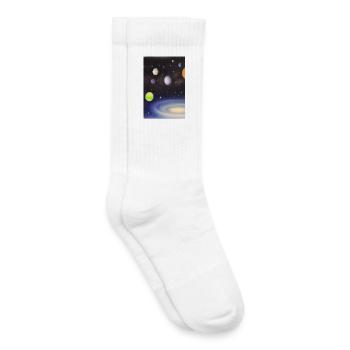 Weltall und Planeten - Kinder Tennissocken - Weiß - Rechts