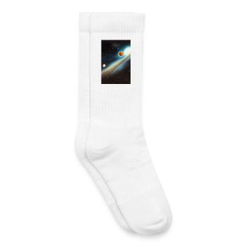 Weltall und Planeten - Kinder Tennissocken - Weiß - Rechts