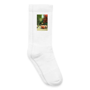 Asiatisches Cafe im Freien - Kinder Tennissocken - Weiß - Rechts
