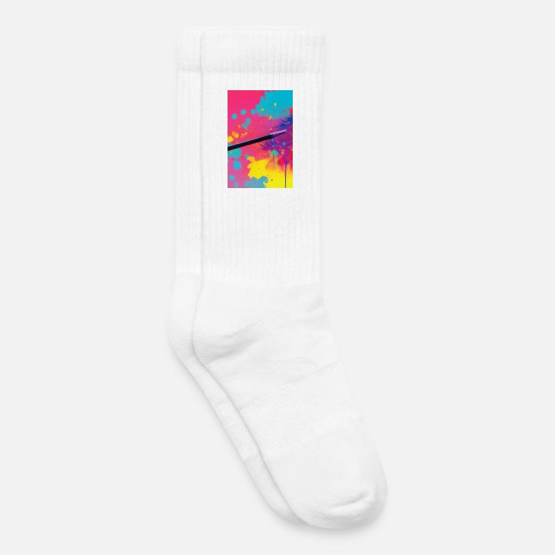 Abstrakte Kunst - Kinder Tennissocken - Weiß