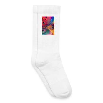 Abstrakte Kunst - Kinder Tennissocken - Weiß - Rechts