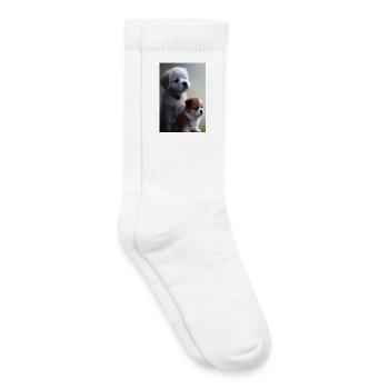 Baby Dog - Kids Tennis Socks - white - Right