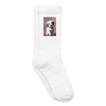 Baby Dog - Kids Tennis Socks - white - Right