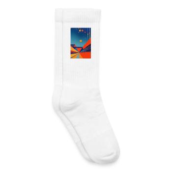 Abstrakte Kunst - Kinder Tennissocken - Weiß - Rechts