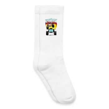 Monstertrucks-Offroad - Kinder Tennissocken - Weiß - Rechts