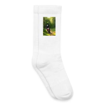 Équitation en motocross - Chaussettes de tennis bio enfant - blanc - Droite