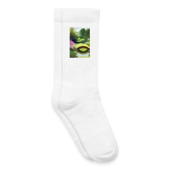 Jardin zen chinois - Chaussettes de tennis bio enfant - blanc - Droite
