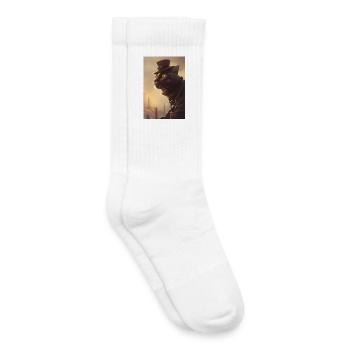 Herr Katze - Kinder Tennissocken - Weiß - Rechts