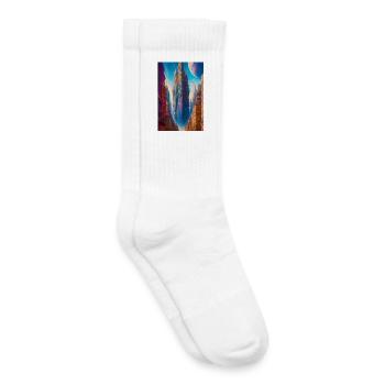 Futuristic city - Kids Tennis Socks - white - Right