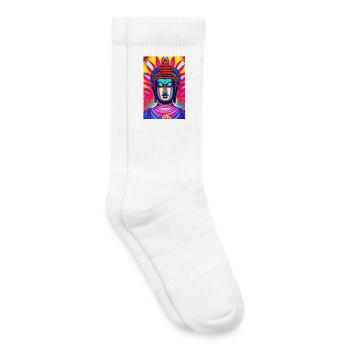 Metal buddha - Kids Tennis Socks - white - Right