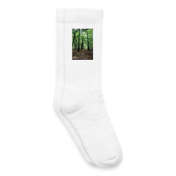Forest Tree Trees Walk Nature Forester Poster - Chaussettes de tennis bio enfant - blanc - Droite