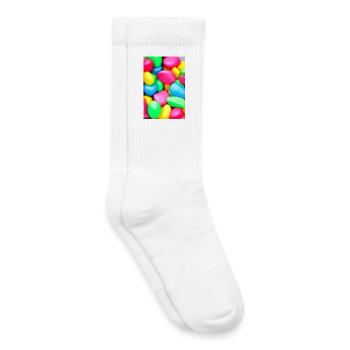 Bonbons colorés - Chaussettes de tennis bio enfant - blanc - Droite