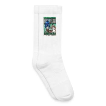 Carte de tarot « Sept d’épées » - Chaussettes de tennis bio enfant - blanc - Droite