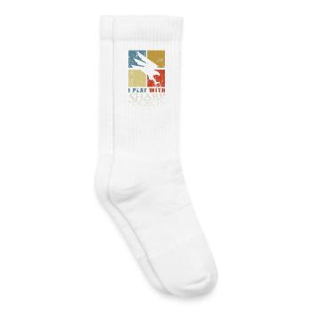 Fauconnerie - Chaussettes de tennis bio enfant - blanc - Droite