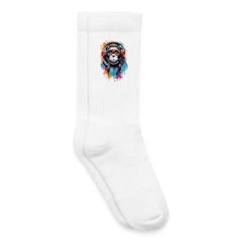 Coole Affe - Kinder Tennissocken - Weiß - Rechts