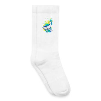 Baleine à bosse - Chaussettes de tennis bio enfant - blanc - Droite