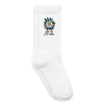 Enjoy the little Things - Kids Tennis Socks - white - Right