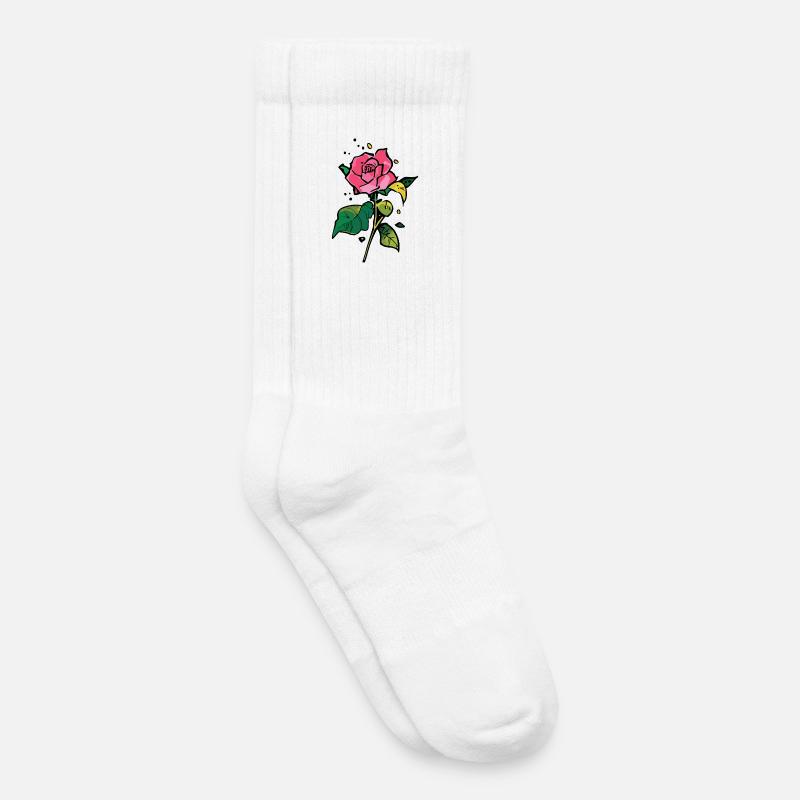 Eine hübsche Rose - Kinder Tennissocken - Weiß