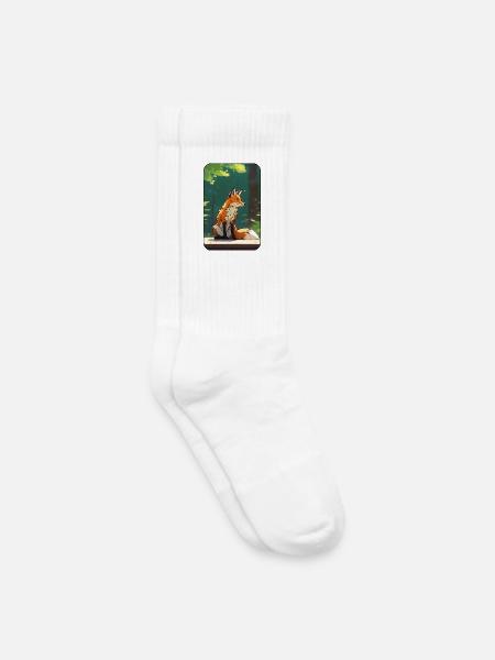 Fuchs im Wald - Kinder Tennissocken - Weiß