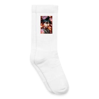 Chika - Chaussettes de tennis bio enfant - blanc - Droite
