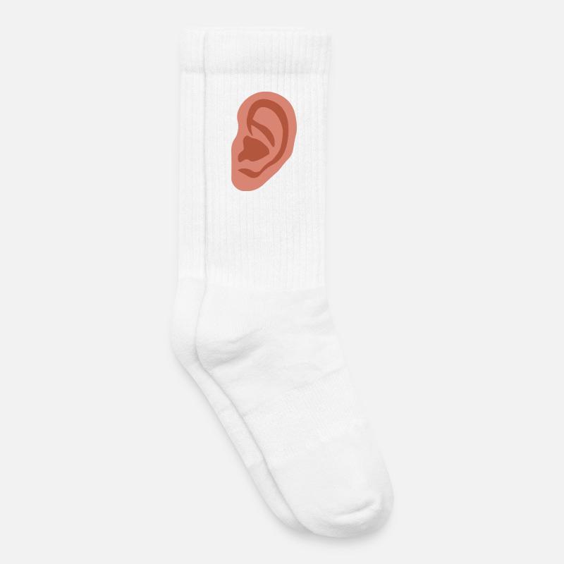 Big ear - Kids Tennis Socks - white