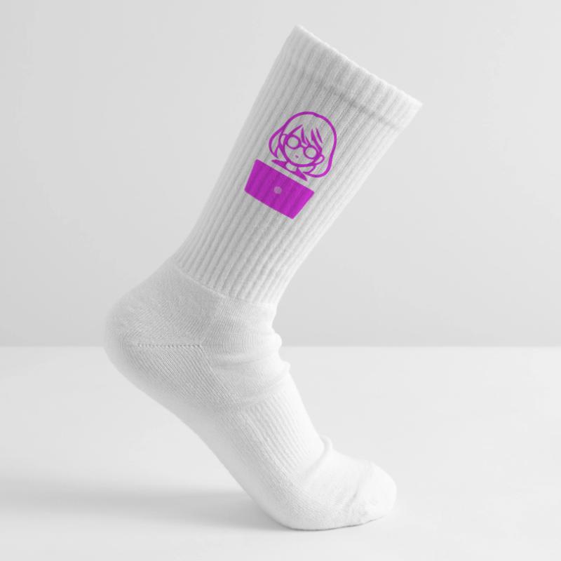 Woman with Computer Programmer Coder Kids Tennis Socks