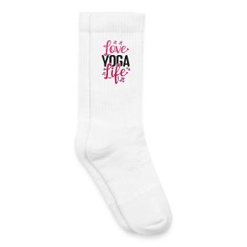 Ich liebe das Yoga-Leben - Kinder Tennissocken - Weiß - Rechts
