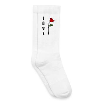 VALENTINSTAG. Junggesellinnenabschied. ICH LIEBE DICH. ICH LIEBE DICH. LIEBE - Kinder Tennissocken - Weiß - Rechts