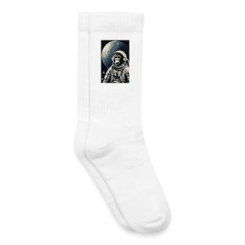 Astronaut Monkey - Kids Tennis Socks - white - Right