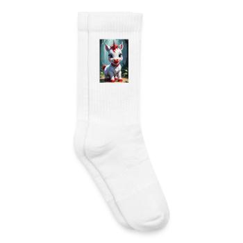 Cute Unicorn - Kids Tennis Socks - white - Right
