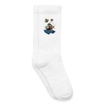 Toller Fantasy-Steampunk-Fisch. - Kinder Tennissocken - Weiß - Rechts