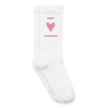 THANK YOU. MISTRESS. MASTER. THANK YOU MISTRESS. THANK YOU. - Kids Tennis Socks - white - Right