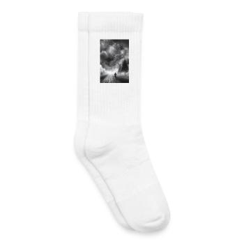 Starry Night: Guitar Music Under the Cosmic Sky - Kids Tennis Socks - white - Right