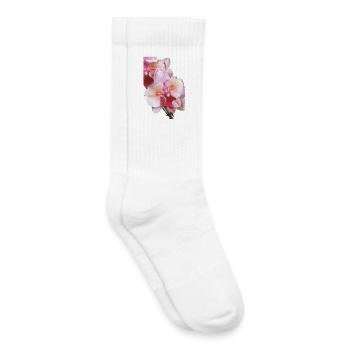 Phalaenopsis Swan Blush pelorische Orchidee Blüte - Kinder Tennissocken - Weiß - Rechts