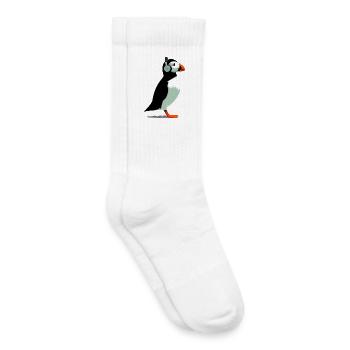 Macareux avec écouteurs - Chaussettes de tennis bio enfant - blanc - Droite