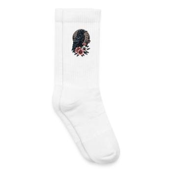 Majestätische Schwarze Krähe - Kinder Tennissocken - Weiß - Rechts