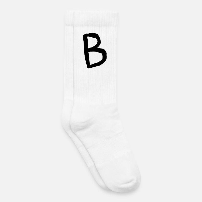 Buchstaben B - Kinder Tennissocken - Weiß