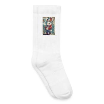 Graffiti Hase Hoodie - Kinder Tennissocken - Weiß - Rechts