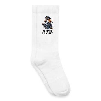 Pilote Beagle - Chaussettes de tennis bio enfant - blanc - Droite