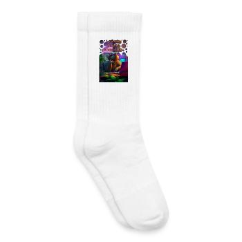 Und heute riskier ich einen Blick Faultier im Büro - Kinder Tennissocken - Weiß - Rechts