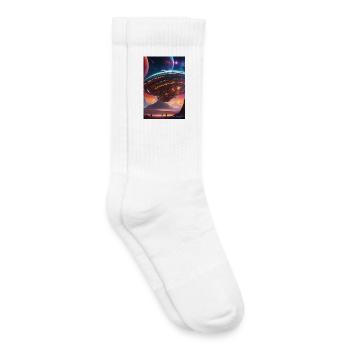 Nebula-Liner über Crimson Valleys - Kinder Tennissocken - Weiß - Rechts